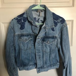 Free People cropped jean jacket